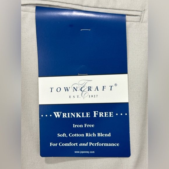 Men’s Stone Gray Town craft Straight Leg Wrinkle Free Elastic Side Pant … - Picture 4 of 6